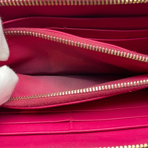 Prada Fuoco Red Saffiano Leather Zip Long Wallet - Preowned - Picture 10 of 15